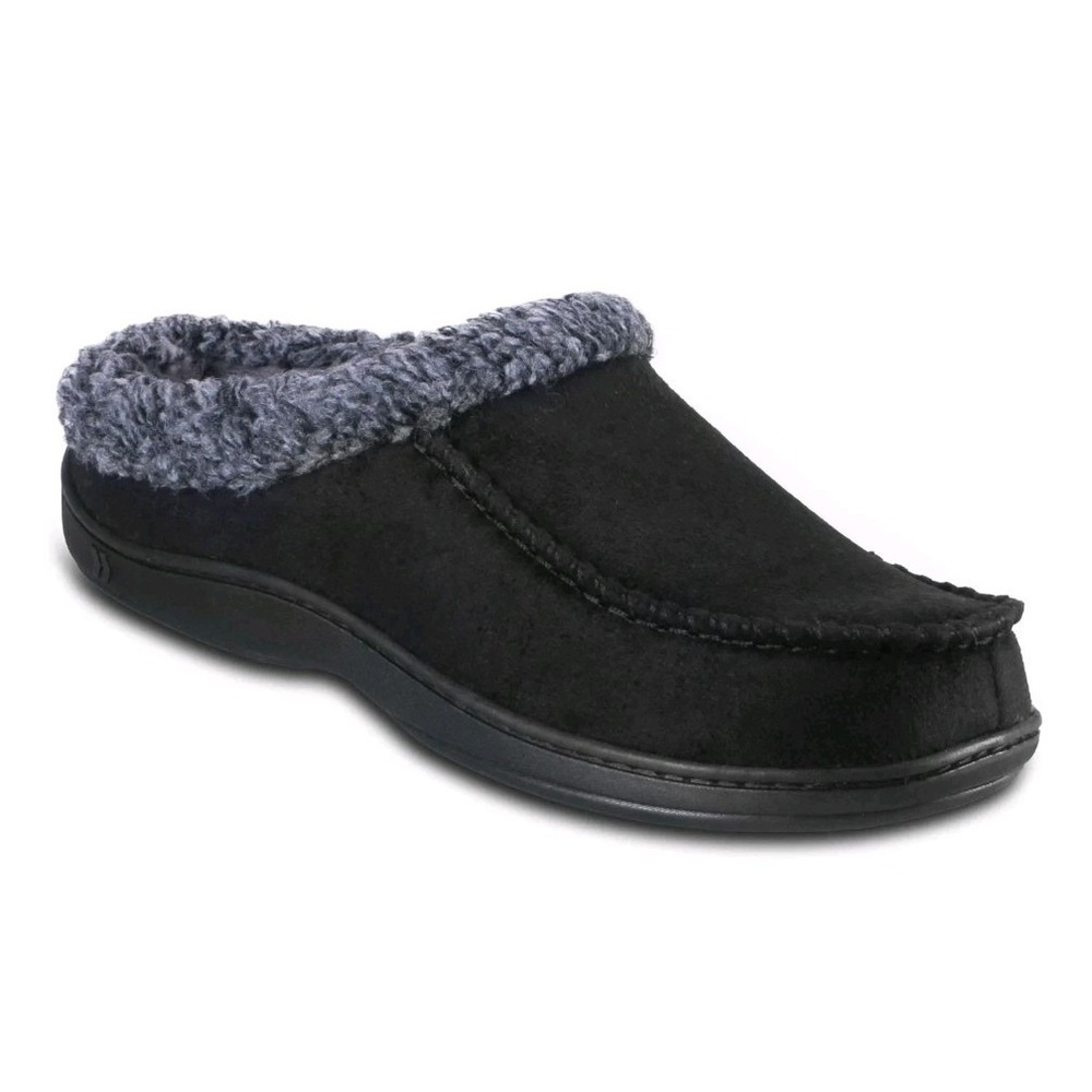 Isotoner Men's Classic Comfort Hoodback Slipper Size XL 11-12 Black